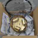 Semi Flush Mount Ceiling Light, Black and Gold Light Fixtures Ceiling Mount with Hexagon Cage, Metal Industrial Close to Ceiling Light for Hallway, Kitchen, Bedroom (Black and Gold, 14.56''L)