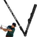 Golf Swing Trainer,Adjustable Portable Golf Training Aid to Improve Hinge, Forearm Rotation, Shoulder Turn,Beginners Improve Golf Swing Exerciser Training Aid (Black)