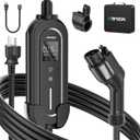 Portable Level 1&2 EV Charger-ETL Certified,110V-240V Car Charger with 25FT Charging Cable, NEMA 6-20 Plug & NEMA 5-15 Adapter