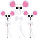 Mouse Costume Ears-Headband-Tail-Nose-Bow-Tie Accessories Set : Grey and Pink Ears Headband and Tail