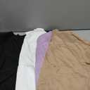 Neer 4 Pack Women’s Ribbed T-Shirts Cotton Short Sleeve Fitted Basic Tops Crew Neck Casual Shirts Summer Trendy Tees 2026 Medium
