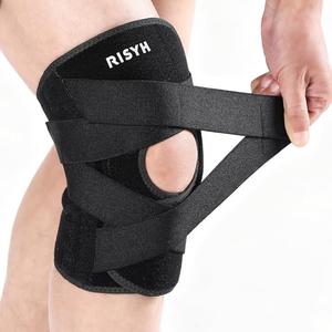 Knee Brace for Women Men Adjustable Cross Strap, Knee Braces for Meniscus Tear, Knee Pain Support with Side Stabilizers, Relieves ACL, MCL, Arthritis, Knee Pain for Patella Stability