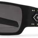 Gatorz Eyewear Specter Sunglasses Black Aluminum Frame/Black Logo Smoke Lens CNC-Machined Aluminum, Adjustable Fit Made in USA (GZ-08-031)