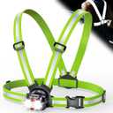 ISEYOU Running Lights for Runners 800LM, 6 Modes Running Light with 45Adjustable Tilt, IPX5 Waterproof Rechargeable Visibility Reflective Vest for Night Walking/Cycling/Jogging, 4-25Hrs Runtime