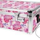 Vaultz Locking Storage Chest/Dorm Storage with Combination Locks, Pink, 19 x 7.5 x 14 inches (VZ03806)