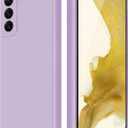 Silicone Case Compatible with Samsung Galaxy S22 Plus 5G, Full Body Silky Soft Touch Phone Case with Camera Protection, Shockproof Cover with Microfiber Lining, Purple
