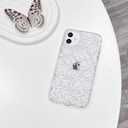 NITITOP Compatible with iPhone 11 Case Clear Cute Line Flower Floral Rose Pattern for Women Girls Full Camera Lens Clear Slim Shockproof Protective Phone Cover - White