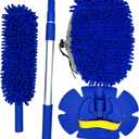 Jokari Versatile Telescoping Cleaning and Scrubbing Brush Extendable up to 42 Inches. Lightweight Aluminum Handle with Gentle Microfiber Mop Perfect for Cars, Trucks, and Dusting High Ceiling Fans