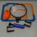 Mini Basketball Hoop Set  Foldable Basketball Hoops for Kids Age 3+ & Adults, Over The Door Indoor & Outdoor, Dorm Games, Room, Bedroom or Office - with Small Basketball Toy & Pump