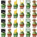 48Pcs Football Cupcake Toppers and Wrappers | Football Theme Birthday Sports Game Day Sunday Party Decoration Supplies