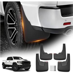 Autorder Mud Flaps Splash Guards for 2019-2024 Dodge Ram 1500 with OEM Fender Flares Accessories Mudflap Fender Flares Front and Rear Mud Guard Set 4PCS (NOT Classic or TRX Models)