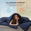 Bedsure Comforter Duvet Insert - Quilted Comforters Queen Size, All Season Duvet, GentleSoft Down Alternative Bedding, with 8 Tabs, Gifts for Women/Men, Navy Blue, Queen 88 x 88 Inches