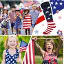 Zando Toddler Soccer Socks Breathable Athletic Socks for Boys & Girls (4-6 Years, 1 Pairs American Flag)