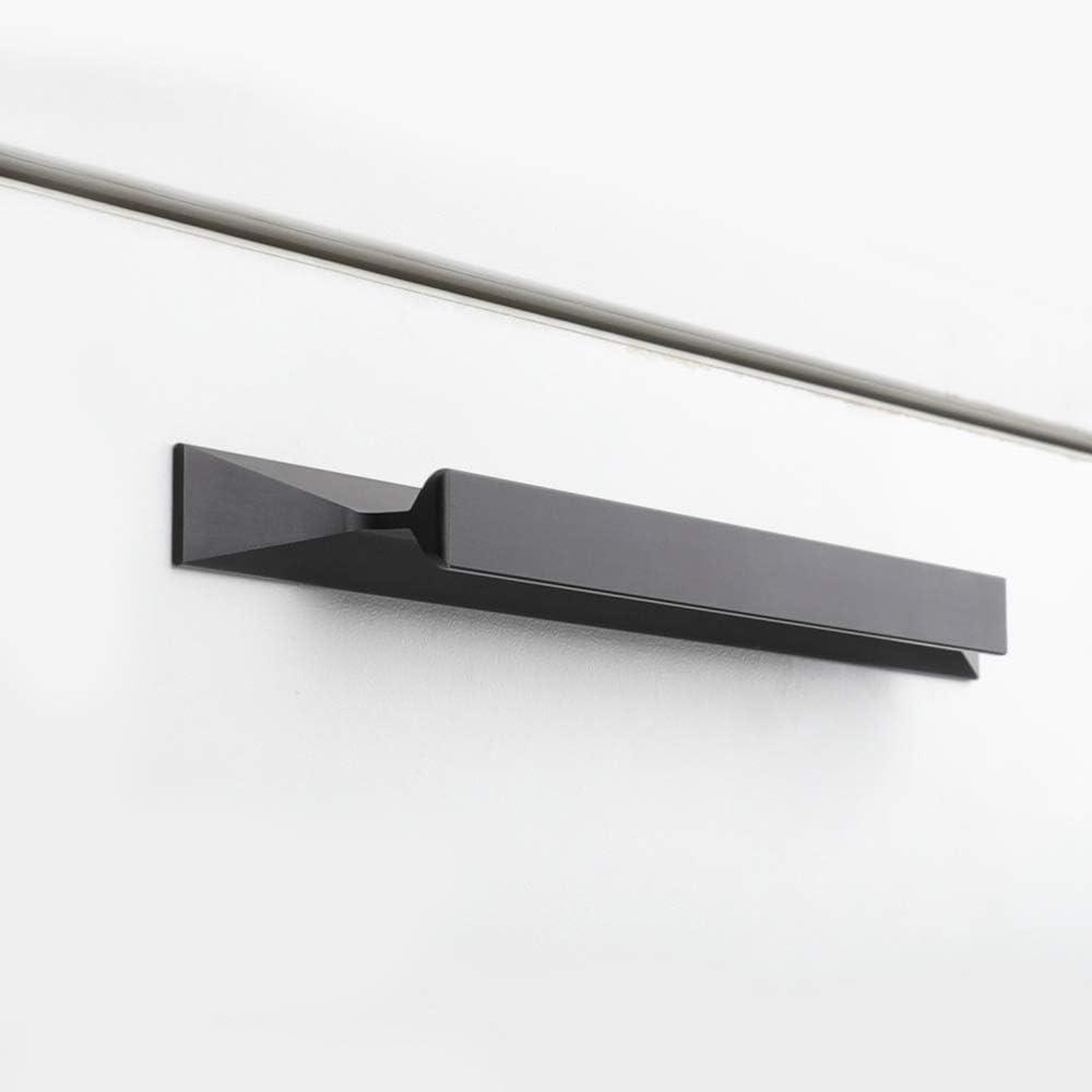goldenwarm 10 Pack Black Cabinet Handles 3-3/4 Inch Drawer Pulls Modern Style Hardware Cupboard Handle Bathroom Door Dresser Pull, 96mm (3-3/4in Hole Centers, Black-10pack)