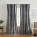 Elrene Home Fashions Vittoria Paisley Floral Printed Blackout Window Curtain Panel, 52"x84", Blue