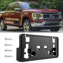 CARIFIB License Plate Holder for Ford F150 2023 2022 2021 2.7L 3.0L 3.5L V6 Front Bumper Bracket No Drill Mount