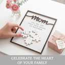Personalized Mom You are The Piece That Holds Us Together Puzzle Sign with Family Names, Mothers Day Puzzle Wood Sign, Mothers Day Birthday Gifts for Mom from Daughter, Son