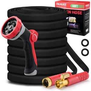 Panyee Upgraded 100FT Non-Expanding Garden Hose, Lightweight, Flexible Ultra-Light Water Hose, Burst-Resistant, Lead-Free, Anti-Kink, High-Pressure