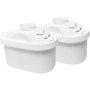 2 Pack Water Filter Replacement Universal Cartridges with Multistage Filtration System, Removes Chlorine, Fluoride, Dirt, and Harmful Metals