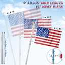 Flag Pole for House, REERON 6 FT Stainless Steel Spinning Flagpole Kit, 1" Rustproof Porch Flagpole with 360 Tangle Free Metal Flagpole Ring for Residential Outdoor Sport for 3x5 Flag, Without Holder