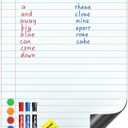 HOMiDEK Magnetic Notebook Paper for Classroom - 17.5x24 Inches Dry Erase Chart Paper for Whiteboard - Handwriting Lined White Board with Markers, Magnets, Eraser for Teacher Must Have Essential