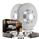 PowerStop Rear Z36 Truck & Tow Carbon-Fiber Ceramic Brake Pad and Drilled and Slotted Rotor Kit Fits: CHEVROLET GMC Select Models K2041-36