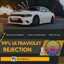RockRose 5% Nano Ceramic Car Window Tint 36 in x 25FT 2PLY Privacy Film Heat Block, 99% UVR, and 85% IRR Block for Auto or Home Strong Adhesive, Easy Shrink, Plotter Friendly - Charcoal