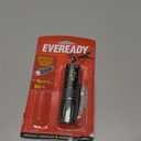 Eveready Compact LED Metal Flashlight Water Resistant, Includes 3 Super Heavy Duty AAA Batteries, 21 Lumens , Black