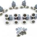 8 Pcs Double TwinTop/Bottom Shower Door Rollers/Runners/Pulleys/Wheels Bathroom Replacement Parts 23mm Diameter
