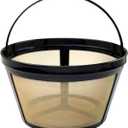 8-12 Cup Reusable Coffee Filter - BPA Free, Eco-Friendly, Compatible with Mr. Coffee, Black+Decker & Most Standard 8-12 Cup Drip Coffee Makers (1-Pack)