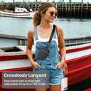 Clip and Go Strap for Phone with Wallet Crossbody  Adjustable Cellphone Lanyard for Women (Black)