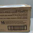 Genuine Joe Multifold Paper Hand Towels, 1-Ply Kraft, 9.25" x 9.4", 100% Recycled, 250 Count Per Pack (16 Pack, 4,000 Total Sheets) - Commercial Washroom & Restroom Supplies