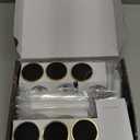 12 Set Halloween Christmas Window Candles Lights with Timer Battery Operated Electric LED Taper Candles Flameless for Windows, Gold Candle Holders, Suction Cups & 24 PCS Battery Included (12 Set)