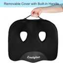 LOUTYTUO Seat Cushion Pillow,100% Memory Foam and Washable Cover,for Office Chair,Car Seat and Wheelchair, Soft Support Seat Cushion