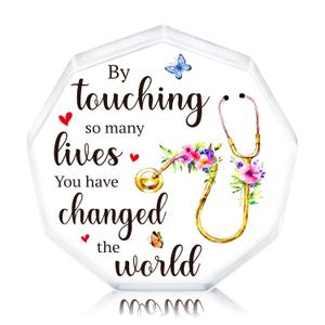 PETCEE Nurse Gifts for RN - Nurses Week Appreciation Gifts Paperweight for Women Nursing Gift Nurse's Day Appreciation Gift Acrylic Nursing Keepsake Paperweight Decorations for Doctor Nursing School