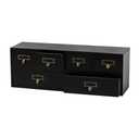 Apothecary Drawers Wooden Storage Box Vintage Wooden Drawers Wood Desktop Organizer Countertop Storage Box Library Card Catalog Cabinet Apothecary Cabinet （BLACK06）