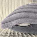 2 Pack 22x22 Pillow Cover Velvet Pillow Covers, Faux Fur Square Throw Pillow Covers for Living Room Decorations Throw Pillow Case, Throw Pillow Cover Cushion Cover for Home Sofa Bedroom Car, Grey