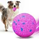 Smart Interactive Dog Toys for Aggressive Chewers, Self-Moving Chew Proof Dog Ball with Automatic Vibrating, IP54 Waterproof & E-TPU Material - Boredom & Training (Pink)