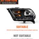 for 2010-2014 Ford Mustang Headlights Assembly Black Pair