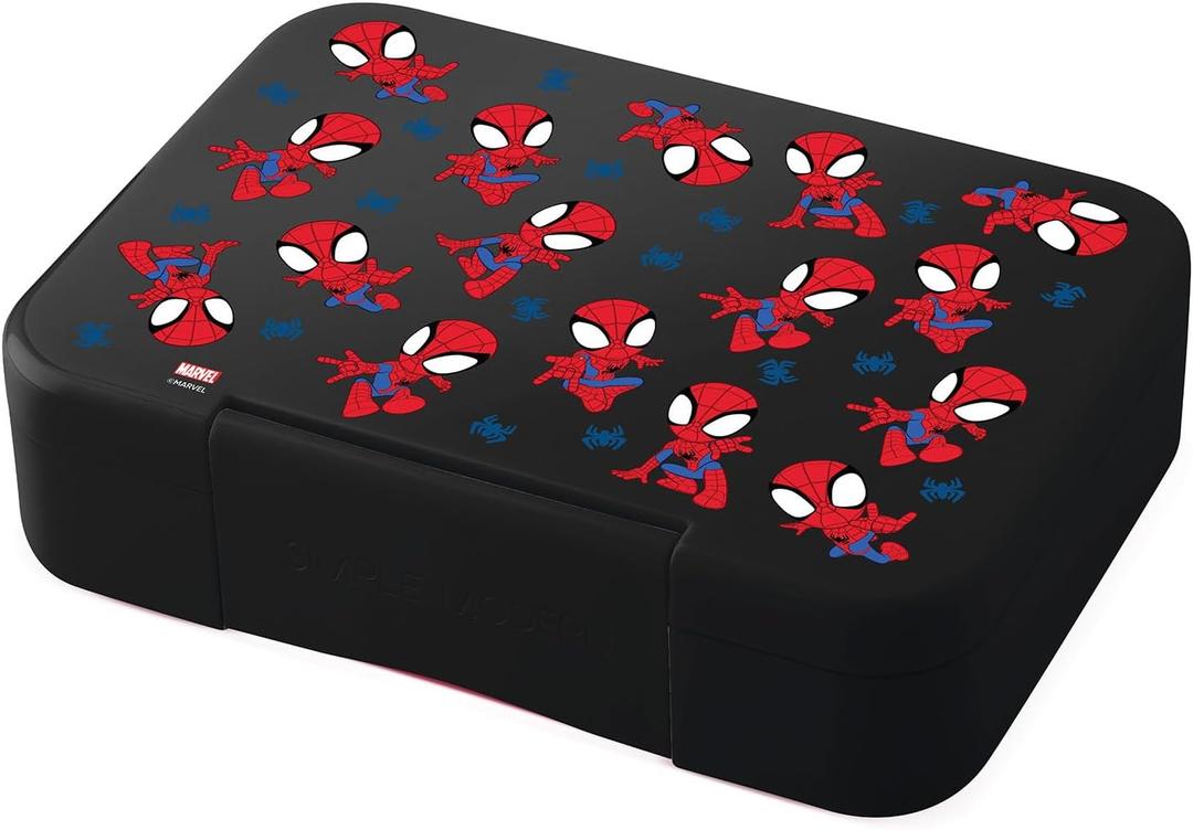 Simple Modern Marvel Bento Lunch Box for Kids | BPA Free, Leakproof, Dishwasher Safe | Lunch Container for Girls and Boys, Toddlers | Porter Collection | 5 Compartments | Go Spidey Go