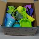 Collapsible Beach Toys for Kids Toddlers, Collapsible Sand Bucket and Shovels Set with Mesh Bag,Travel Sand Castle Building Kit, Sandbox Toys, Foldable Beach Essentials for Toddlers Kids Age 3-10 ﻿