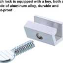 15 Sets Sliding Window Locks Bulk Aluminum Metal Security Door Locks Adjustable with Keys for Safety, Silver