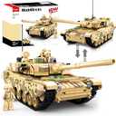 WW2 Army Tank, Inspired 99A 96B Main Battle 2 in 1 Military Tank, 2 Soldier Minifigures, Gifts for 7 8 9 10 12 Year Old Kids and Adults, Compatible with Lego Army Set, 893pcs