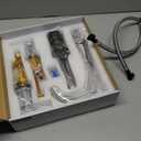 Chrome 2 Handle Widespread Bathroom Sink Faucet 3 Holes with Pop-Up Drain, High Arc Modern 8 Inch Bathroom Vanity Lavatory Faucet with Brass 360 Swivel Spout, TAF830C-CP