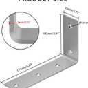YUMORE Shelf Bracket, 7 Inch L Brackets Heavy Duty, Stainless Steel Shelf Supports Wall Mounted for Floating Shelves, 4 Pack