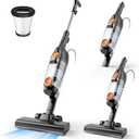 Vazone R6X Corded Stick Vacuum Cleaners for Home, 20Kpa Powerful Suction Stick Vacuum with 16Ft Cord, 2 in 1 Lightweight Handheld Vacuum Cleaner for Hardwood Floor Pet Hair (Orange)