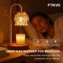 Candle Warmer Lamp with Timer Dimmer, House Warming Gifts New Home Room Decor, Wax Melt Warmer for Scented Wax Jar Candles, Birthday Gifts for Women Mom Her, Champagne