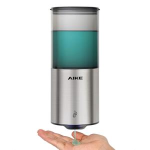 AIKE Automatic Wall Mount Liquid Soap Dispenser for Home and Commercial Bathroom 13.5oz IPX7 Waterproof,Brushed Stainless Steel