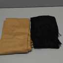 Womens Scarf Pashmina Shawls and Wraps for Evening Dress Wedding Bridesmaid Gift (79 x 28 inch Including Tassels, 2 Pack Black + Camel)