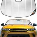 Pigenius Windshield Sun Shade for Dodge Hornet 2023-2025. Reflective Aluminum Film Front Window Sunshade - BLAZBLOCK